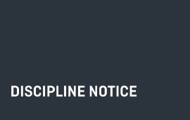 Discipline Notice: Ian Colquhoun   